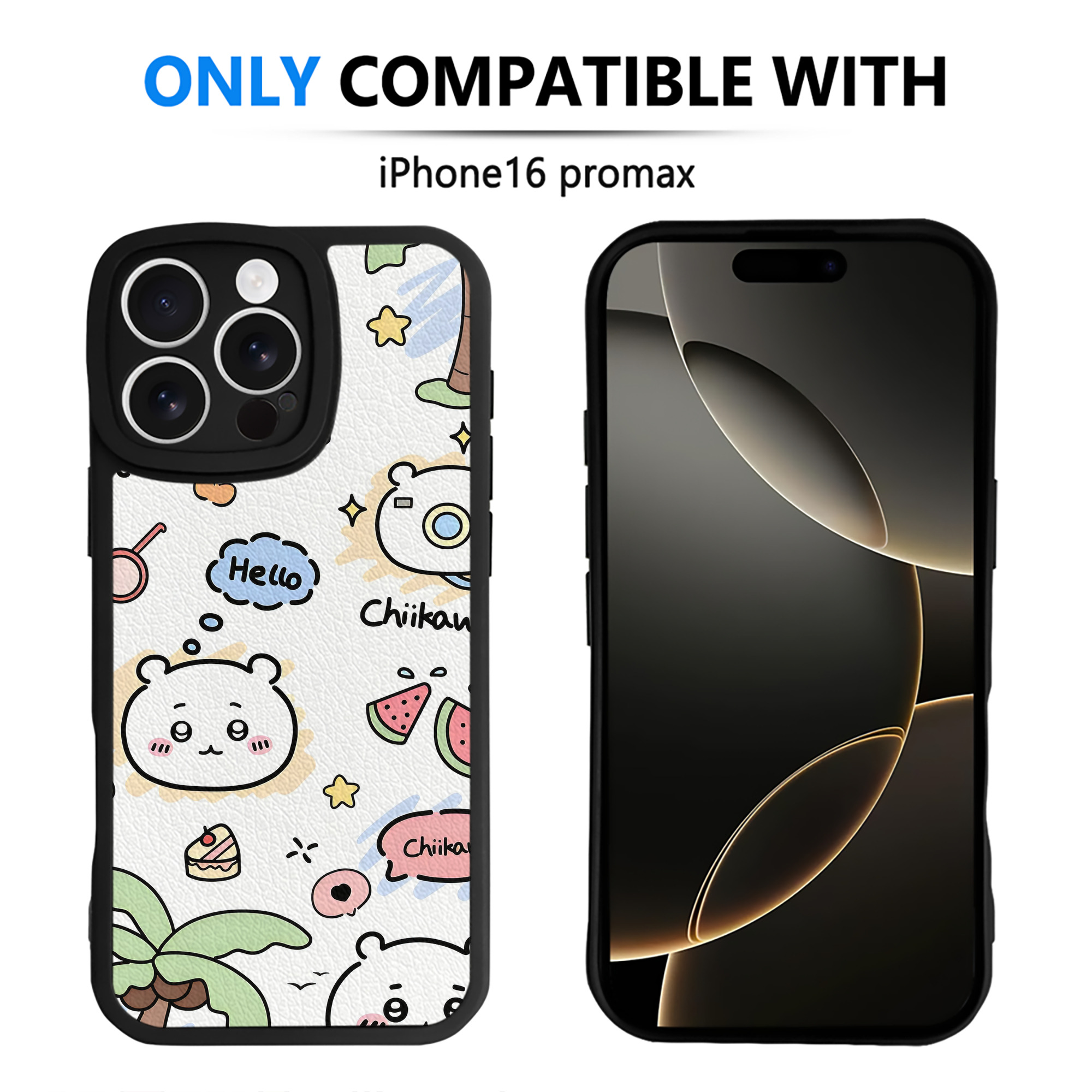 （画像用） ちいかわ Chii-kawa 【iPhone 16シリーズ対応】シリコンスマホケース（レザー調） 材質：シリコン
